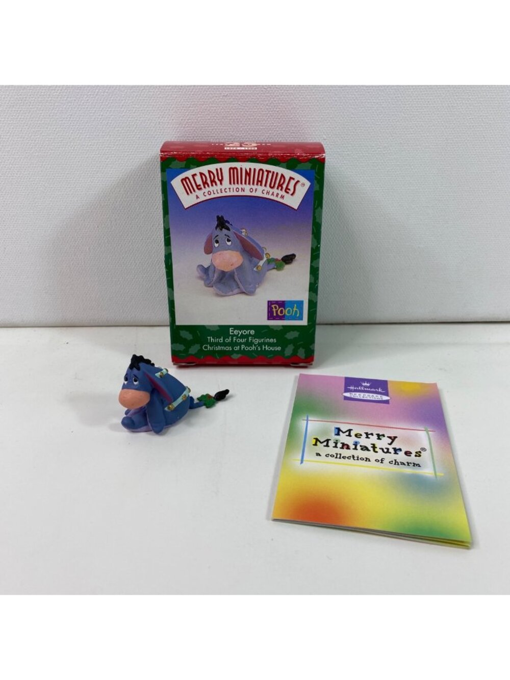 Hallmark Merry Miniatures Eeyore Third Of Four Figurines Christmas 1996
